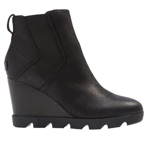 Sorel Women’s Joan Uptown Waterproof Wedge Chelsea Boot in Black Size: 9 - Picture 5 of 16